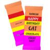 colorful birthday chocolate bar