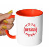 red double toon mug