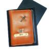 Brown Passport Cover with Two Charm