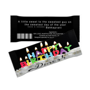 birthday candle chocolate bar