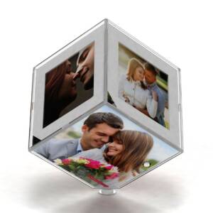 led photo rotating cube