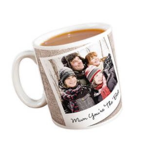 Polaroid photo upload mug