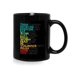 think positive mug