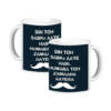 mustache bone china mug