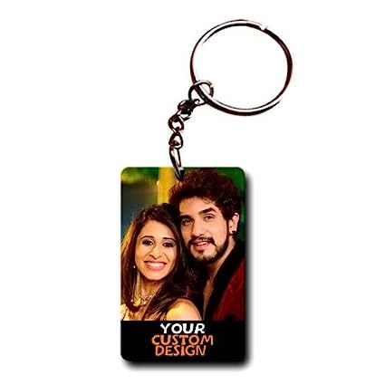 personalized keychain with photo & name