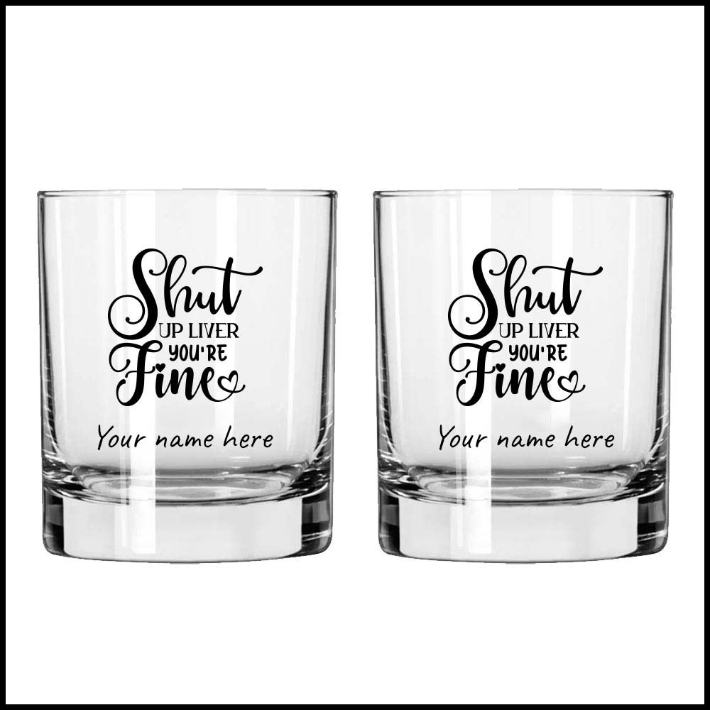 personalized whisky glasses with name set of 2